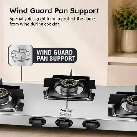 PRESTIGE GAS STOVE VELLORA 3B SS